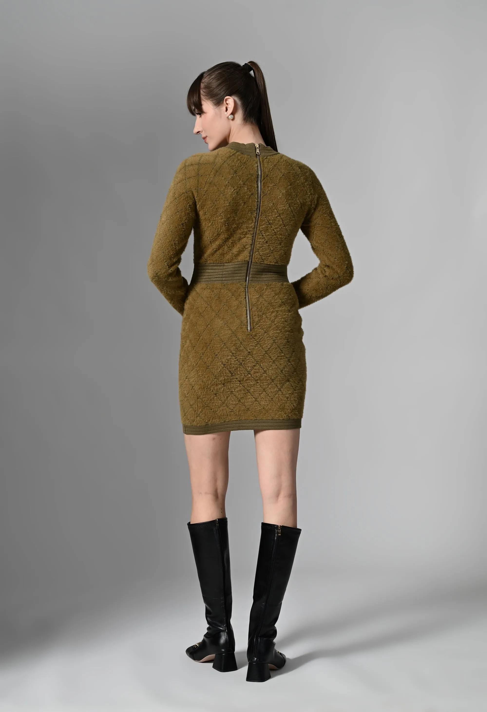 Pankh Risa Furry Bodycon Dress