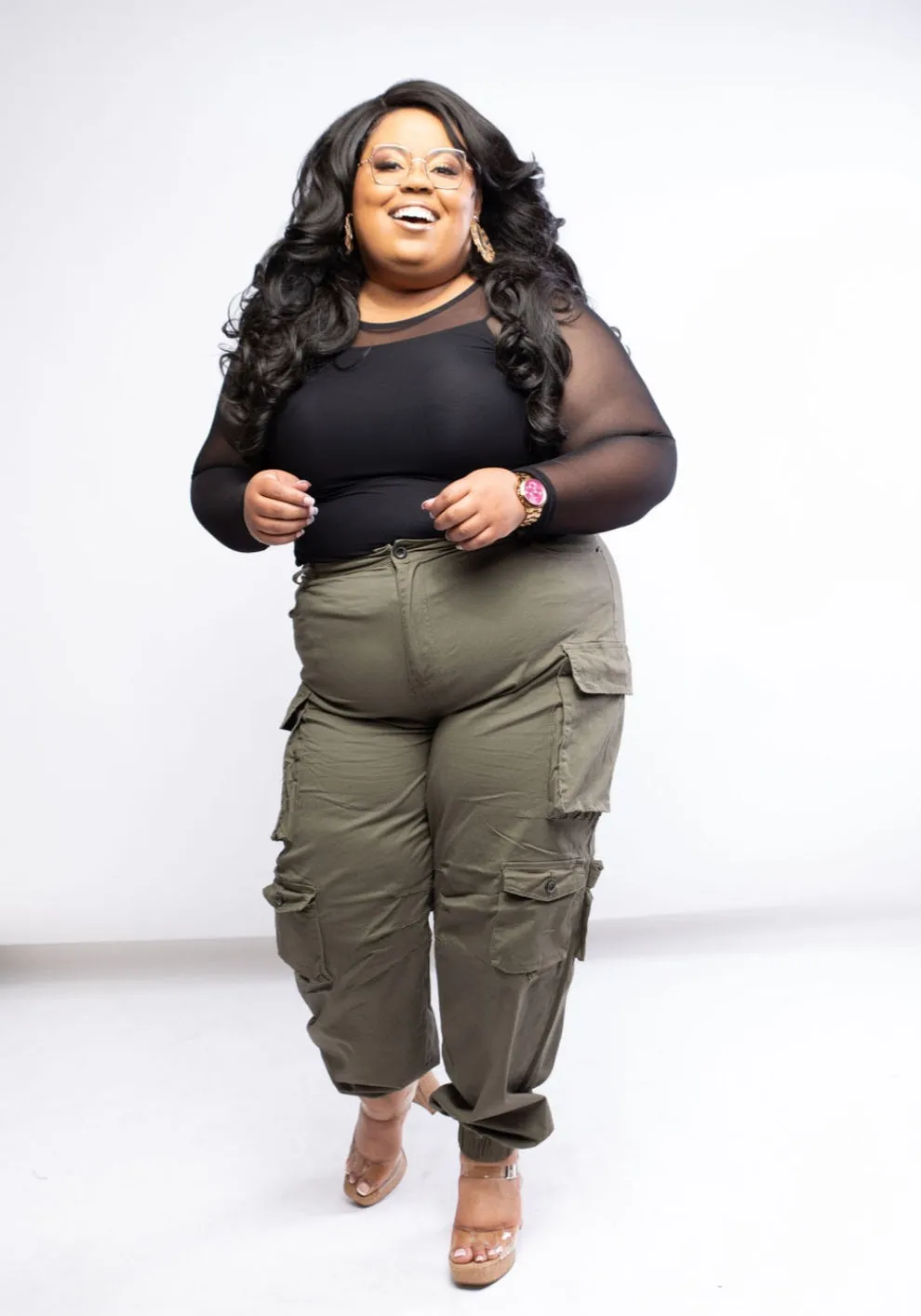 "Cargo-to-Go" Olive Casual Pants