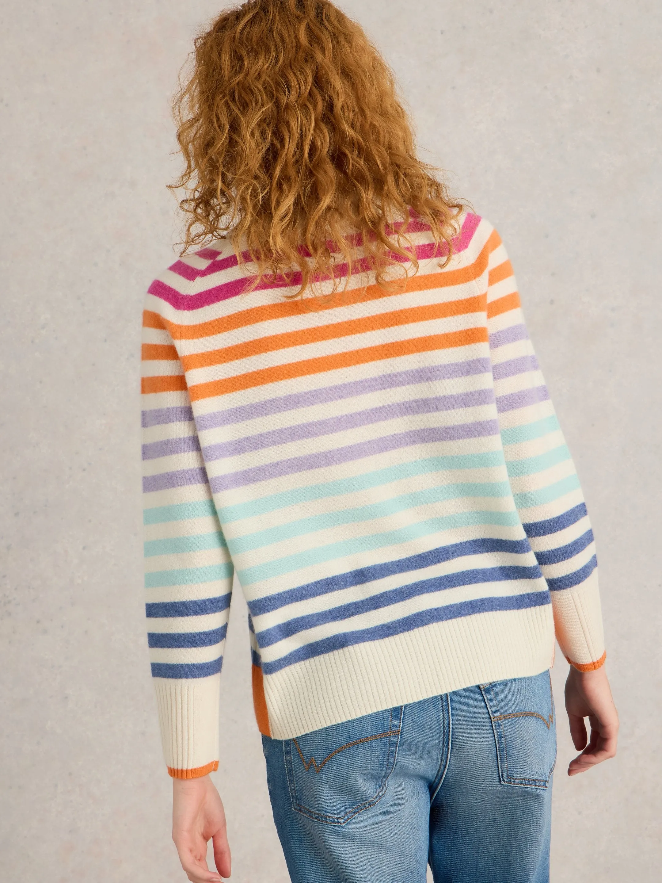 Rainbow Stripe Cashmere Jumper