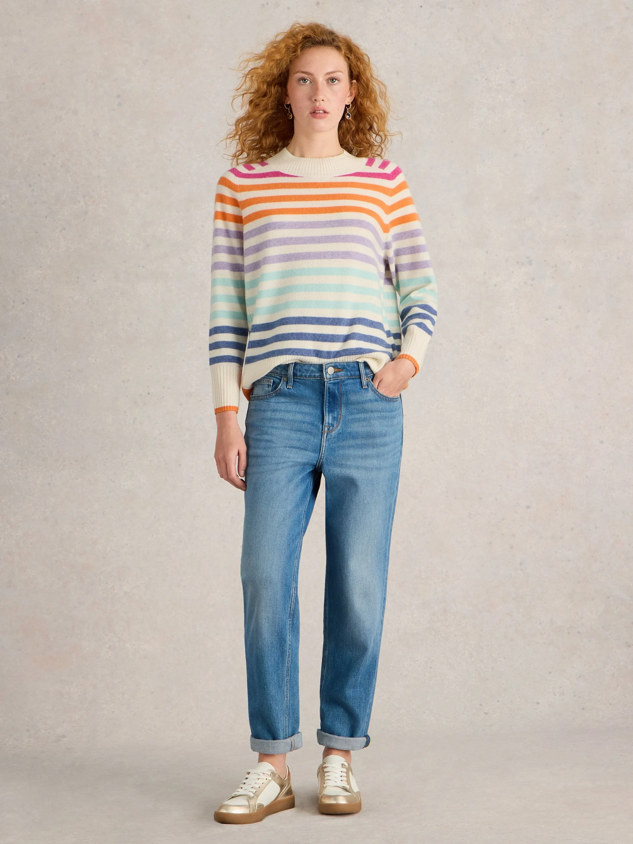 Rainbow Stripe Cashmere Jumper