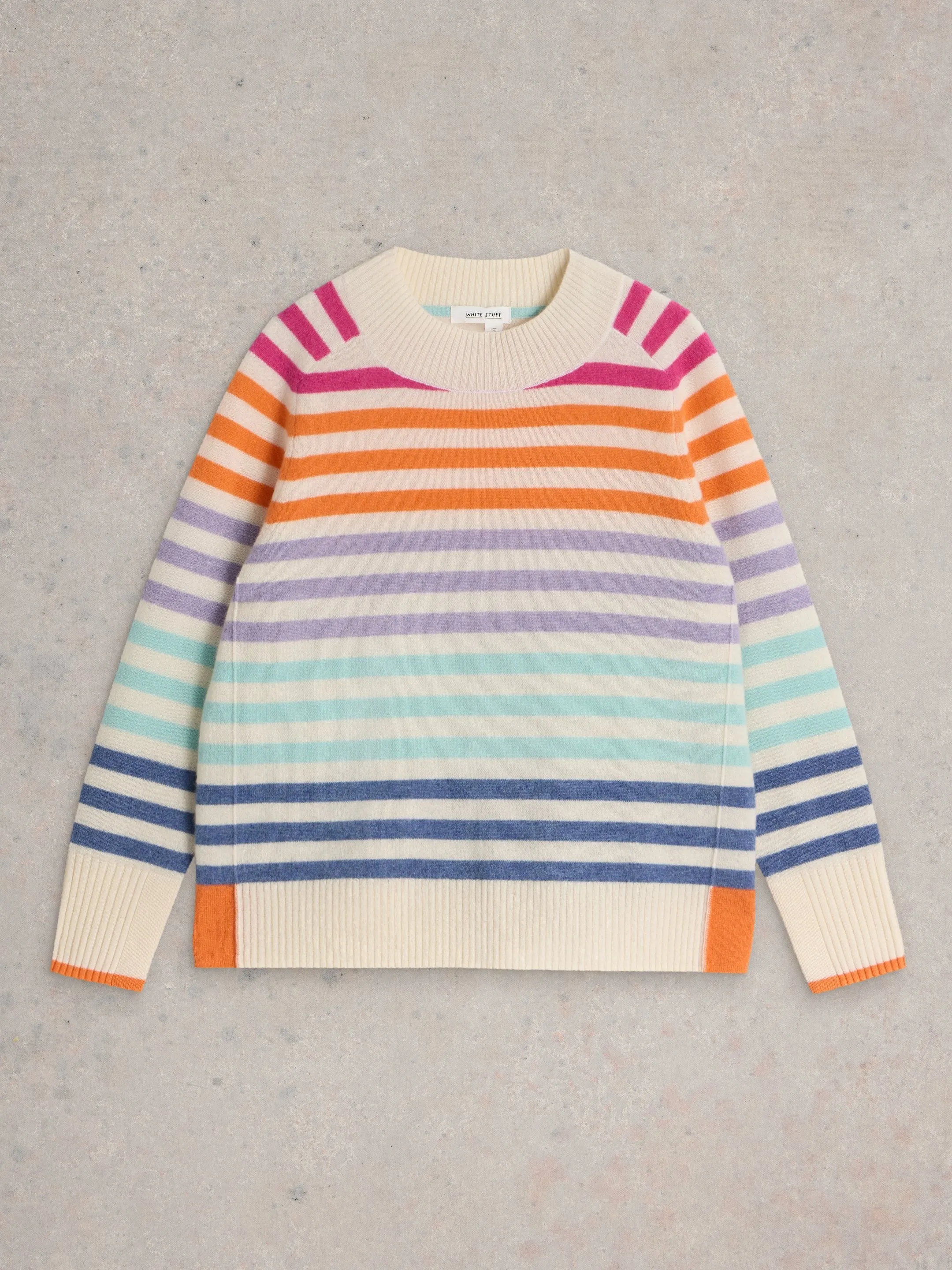 Rainbow Stripe Cashmere Jumper