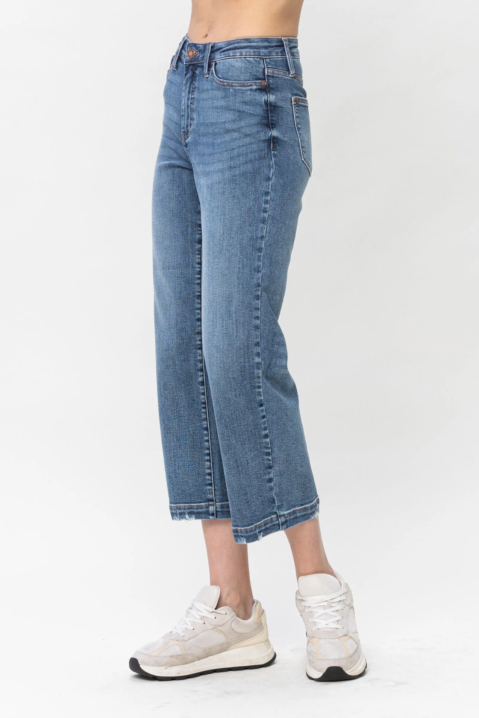 Sadie High Waist Cropped Pants-Curvy