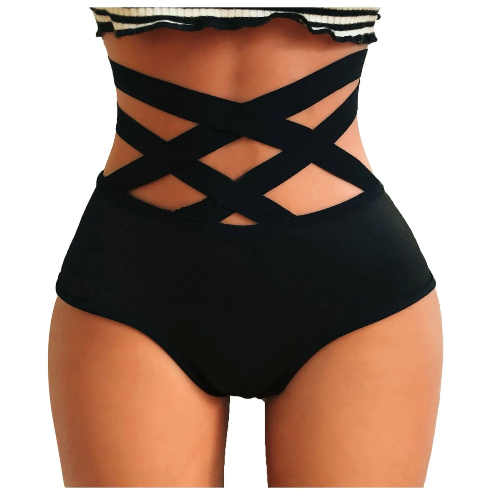 Strappy High Waist Brief Lingerie Underwear