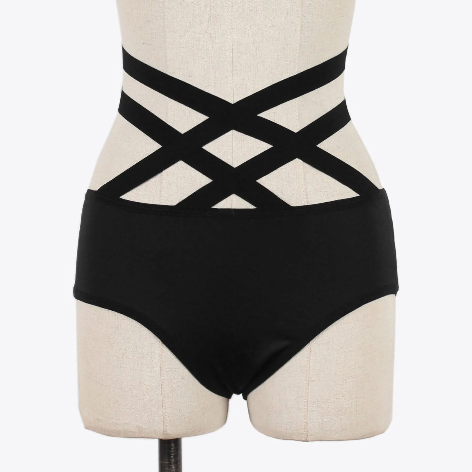 Strappy High Waist Brief Lingerie Underwear