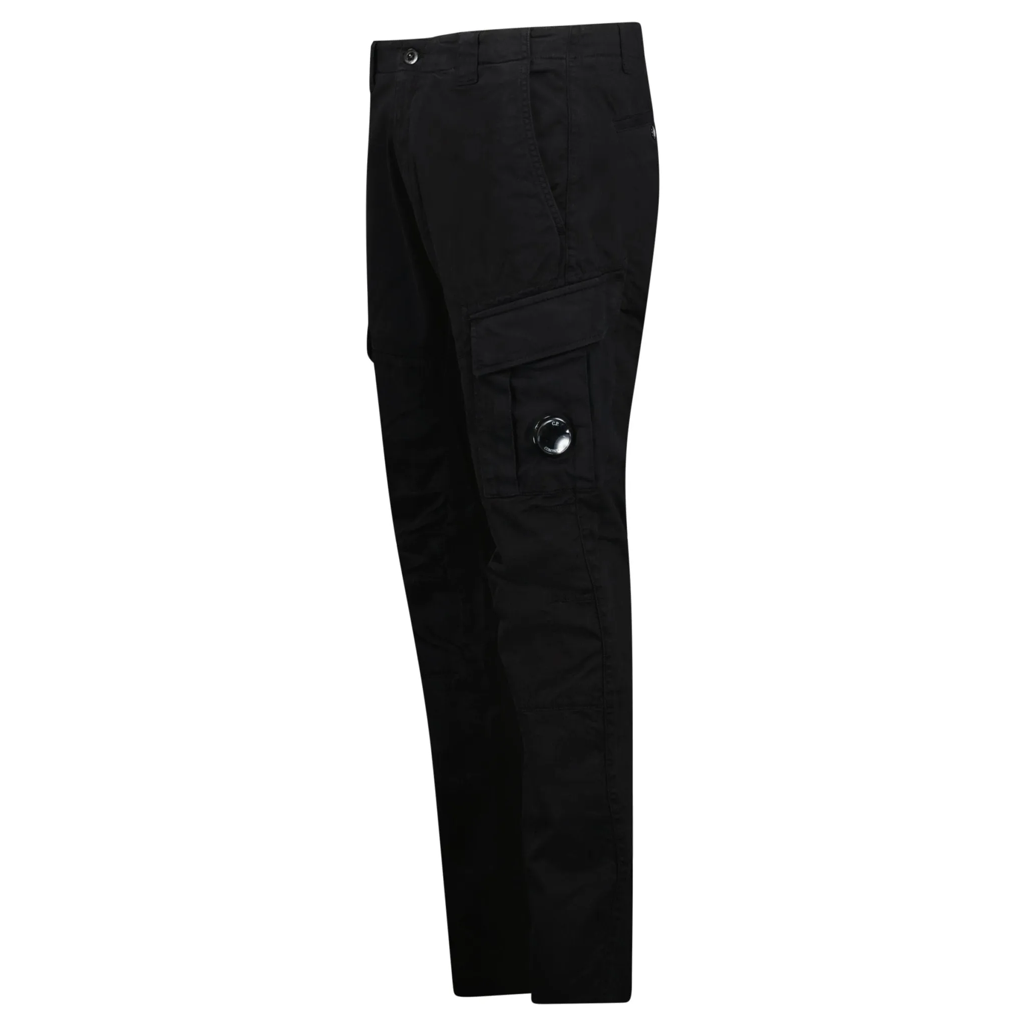 Stretch Sateen Ergonomic Lens Double Cargo Pants Black