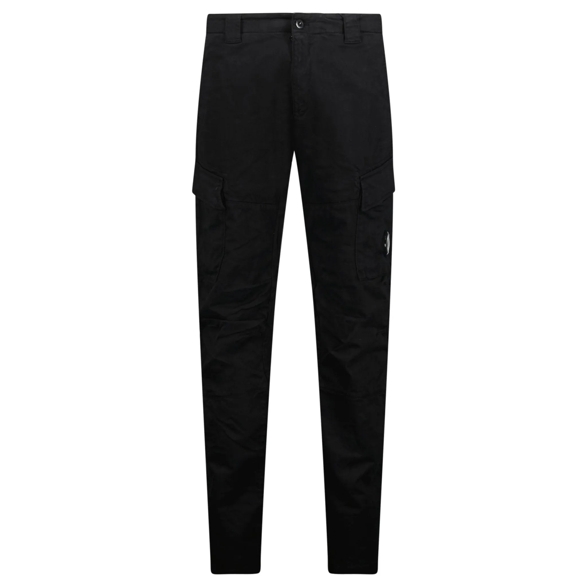 Stretch Sateen Ergonomic Lens Double Cargo Pants Black