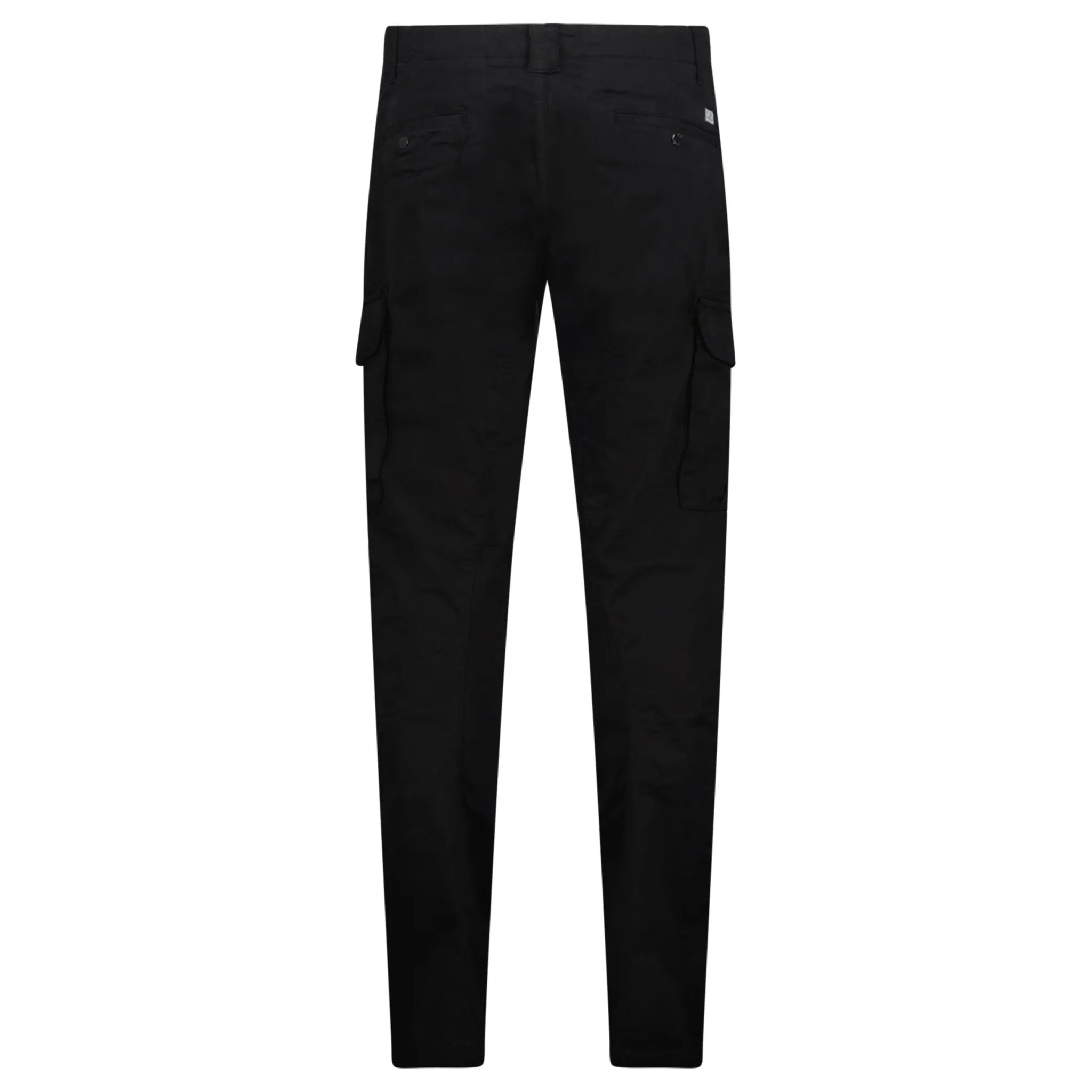 Stretch Sateen Ergonomic Lens Double Cargo Pants Black