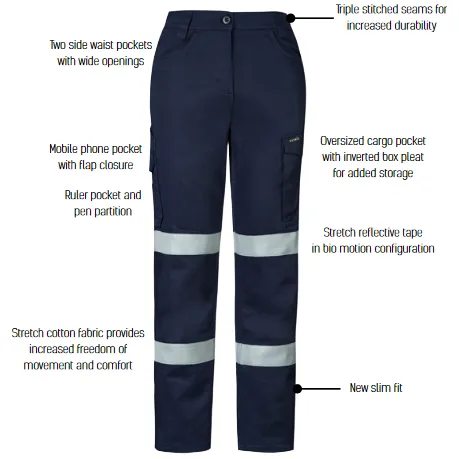 Syzmik Womens Essential Stretch Taped Cargo Pant (ZP733)