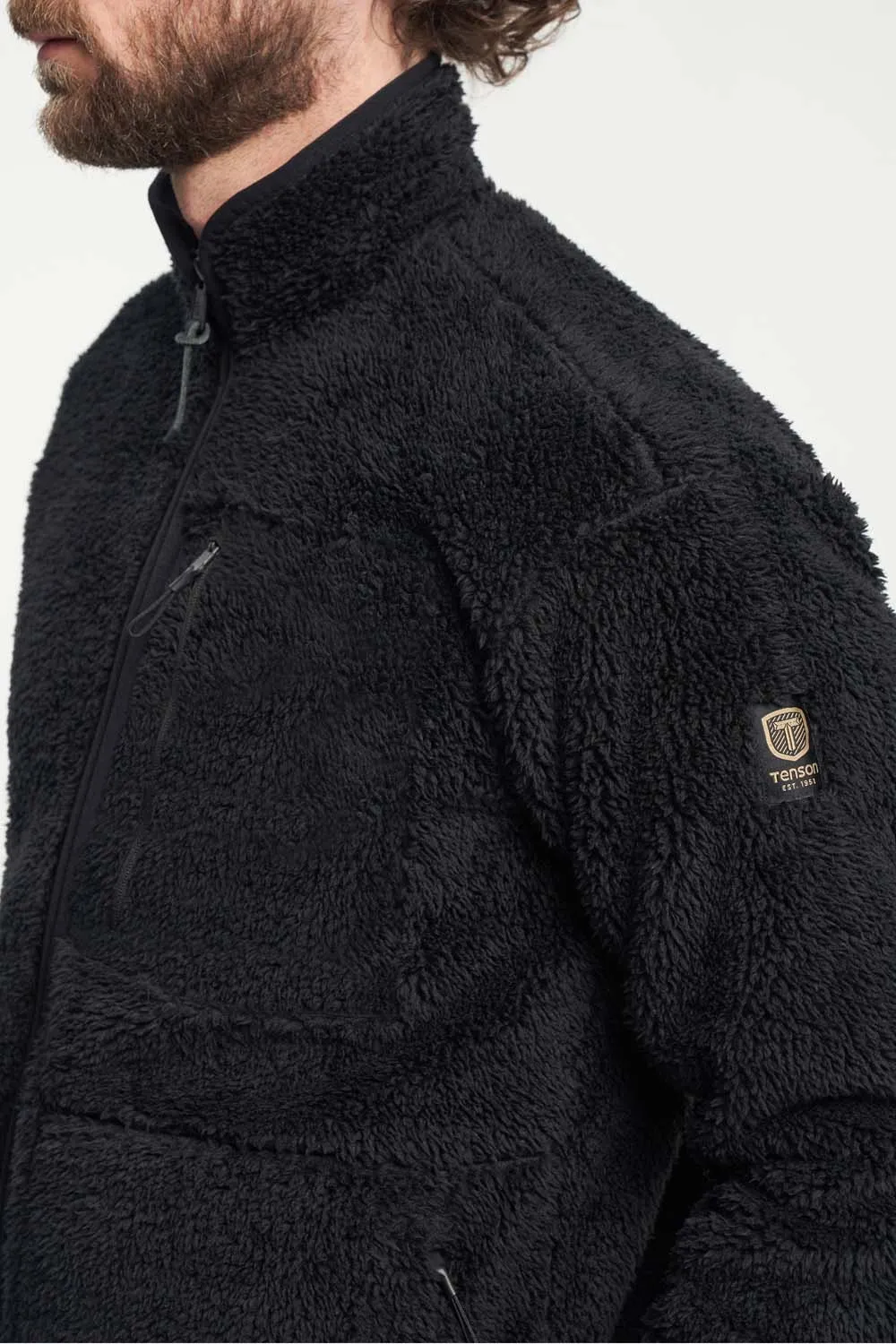 Tenson Men&#x27;s Thermal Pile Zip Jacket Black | Buy Tenson Men&#x27;s Thermal Pile Zip Jacket Black here | Outnorth