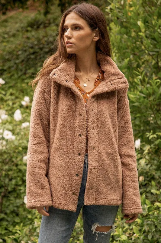 The Mattie High Necky Teddy Jacket