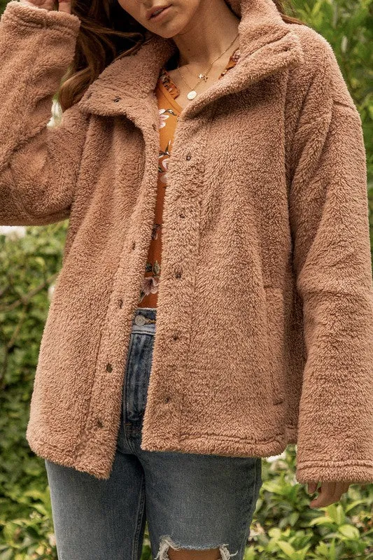 The Mattie High Necky Teddy Jacket