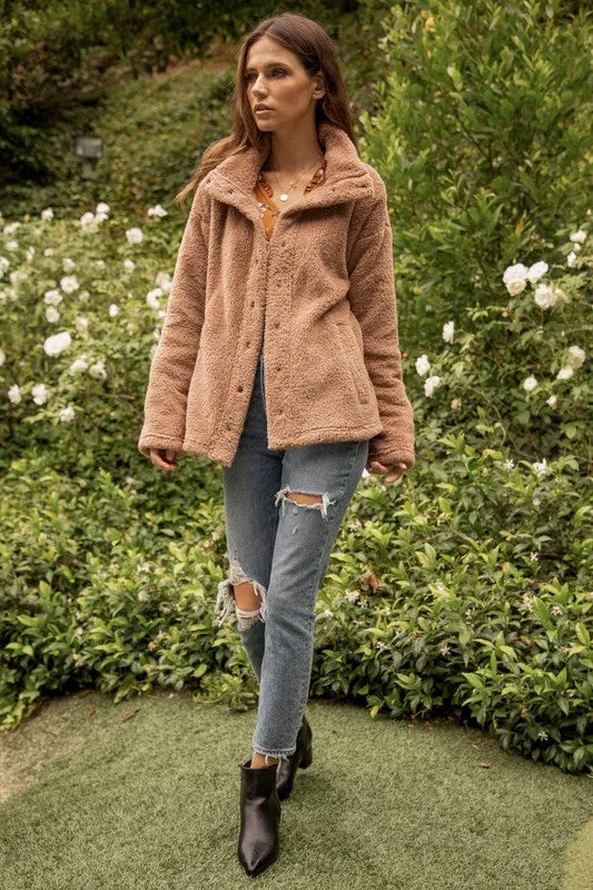 The Mattie High Necky Teddy Jacket