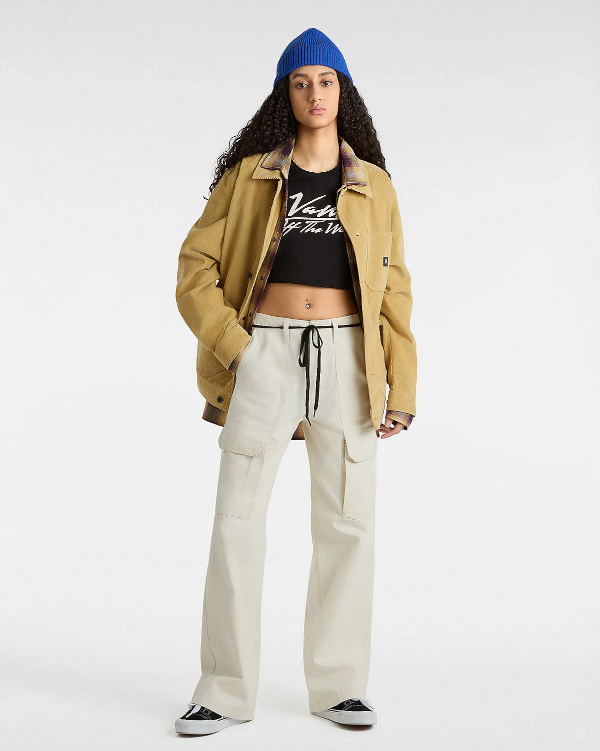 VANS Womens Arroyo Wide Leg Cargo Pant - Turtledove