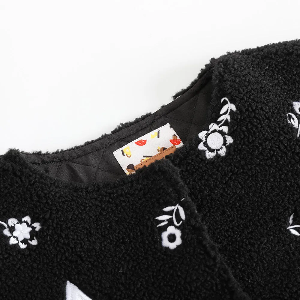 Vauva FW23 - Girls Long Sleeve Reversible Coat (Black)