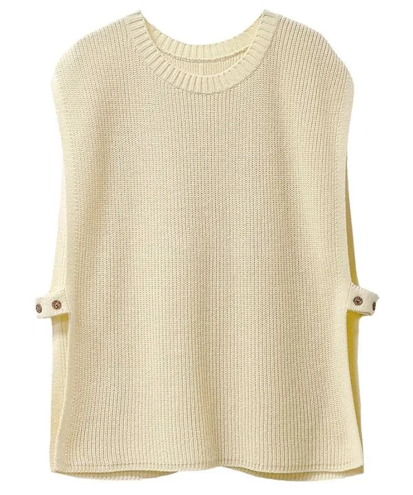 Vest with knitted design between rice paddies 24W425