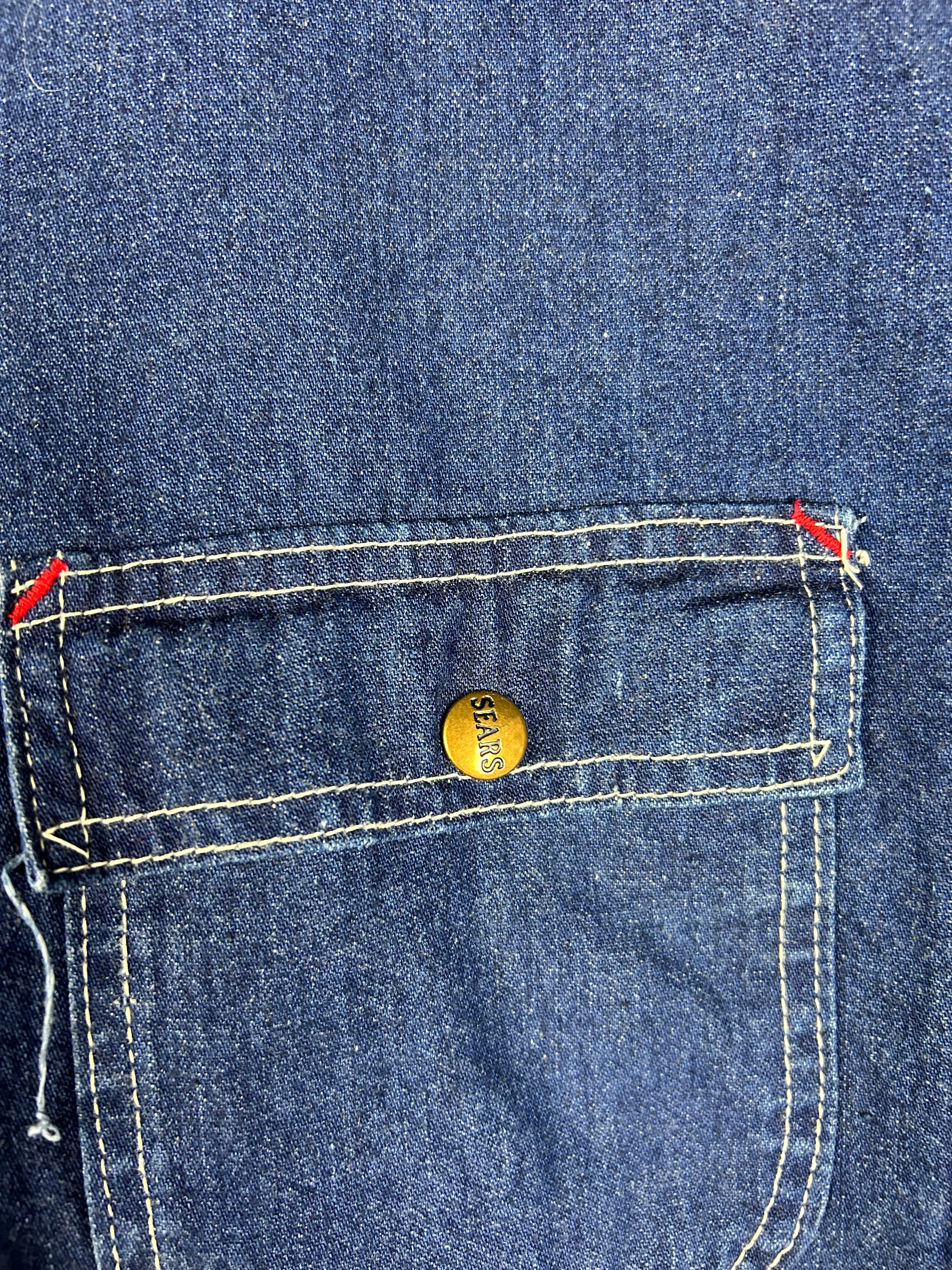 Vintage 70's Sears Chore Blue Denim Jacket