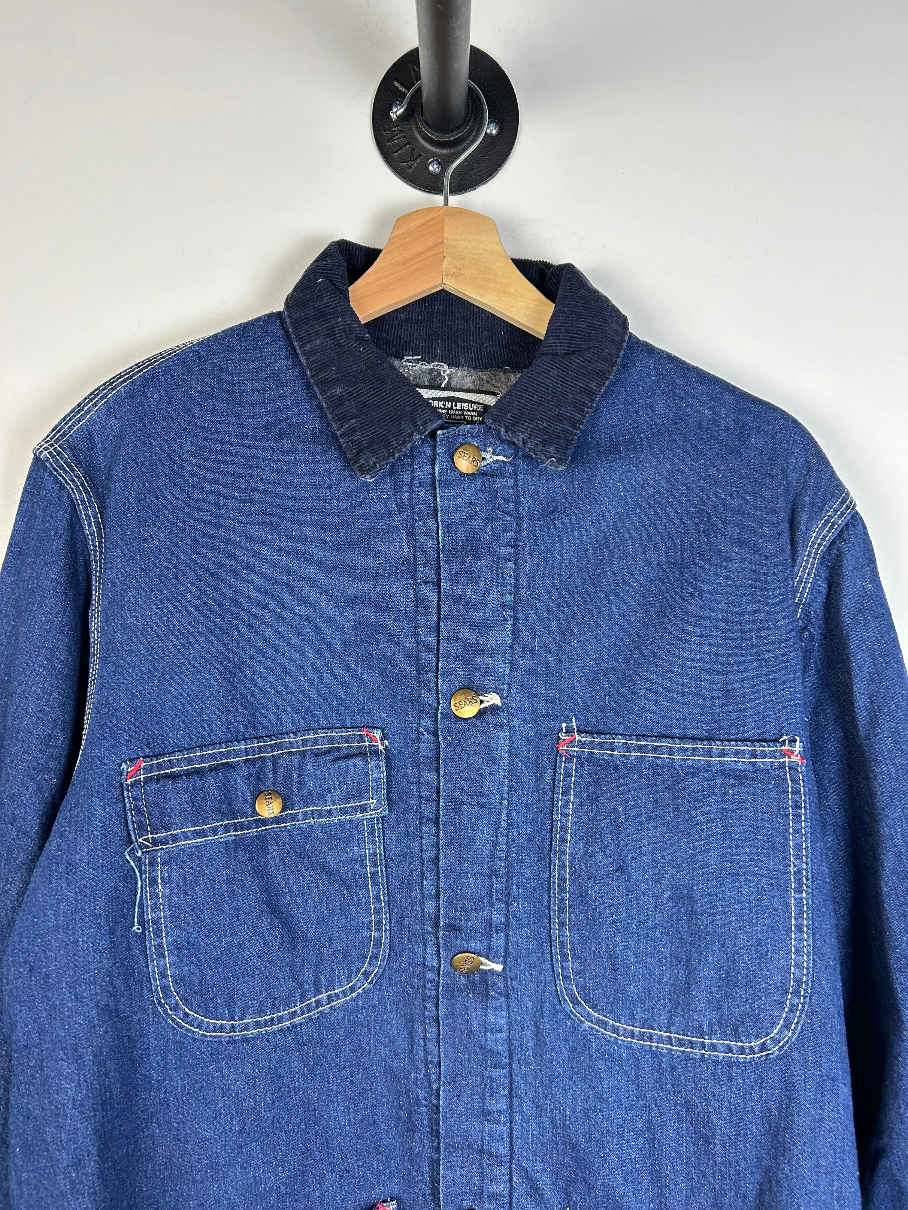 Vintage 70's Sears Chore Blue Denim Jacket