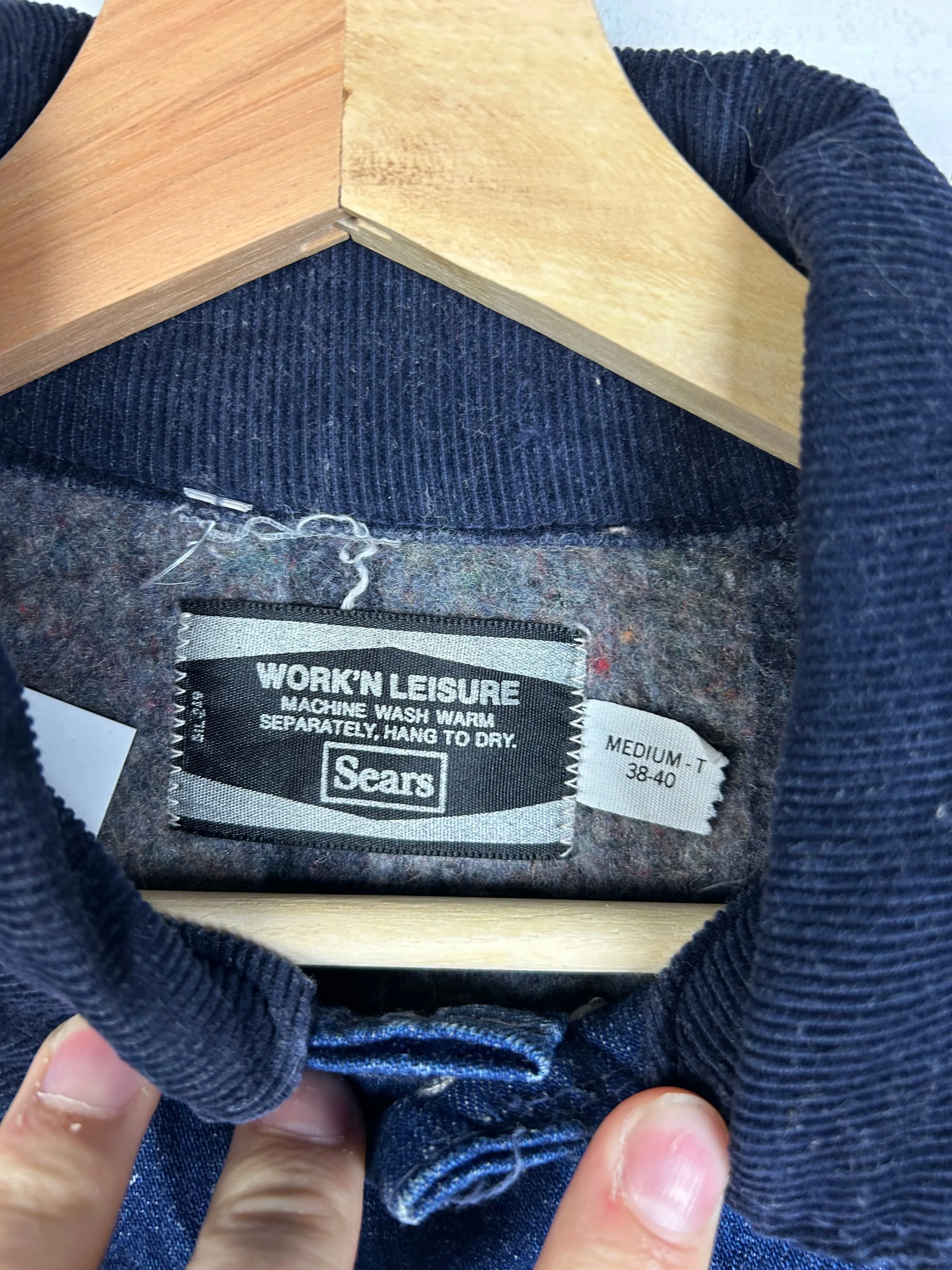 Vintage 70's Sears Chore Blue Denim Jacket