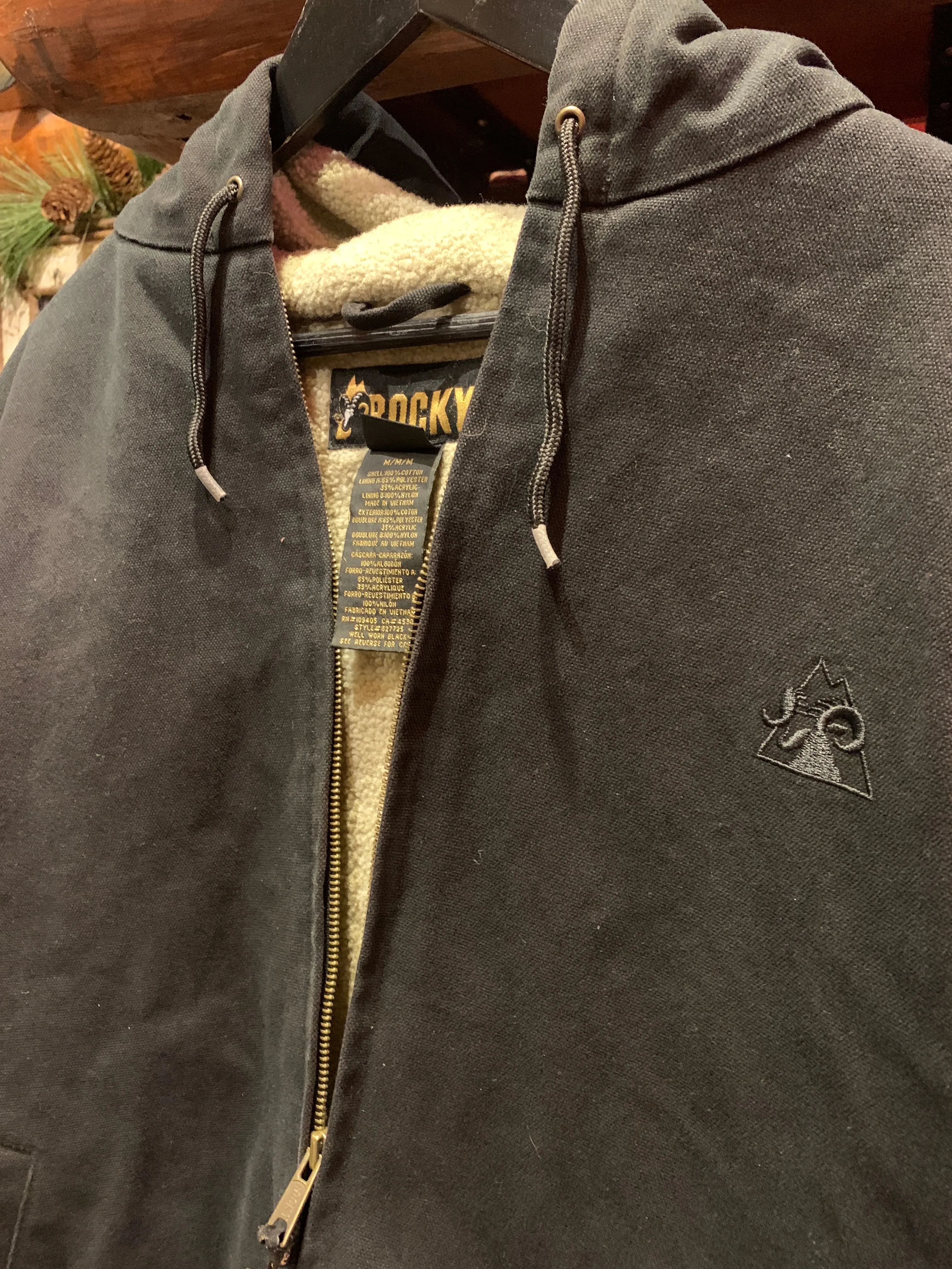 Vintage Rocky Duckcloth Sherpa Work Jacket,S - M
