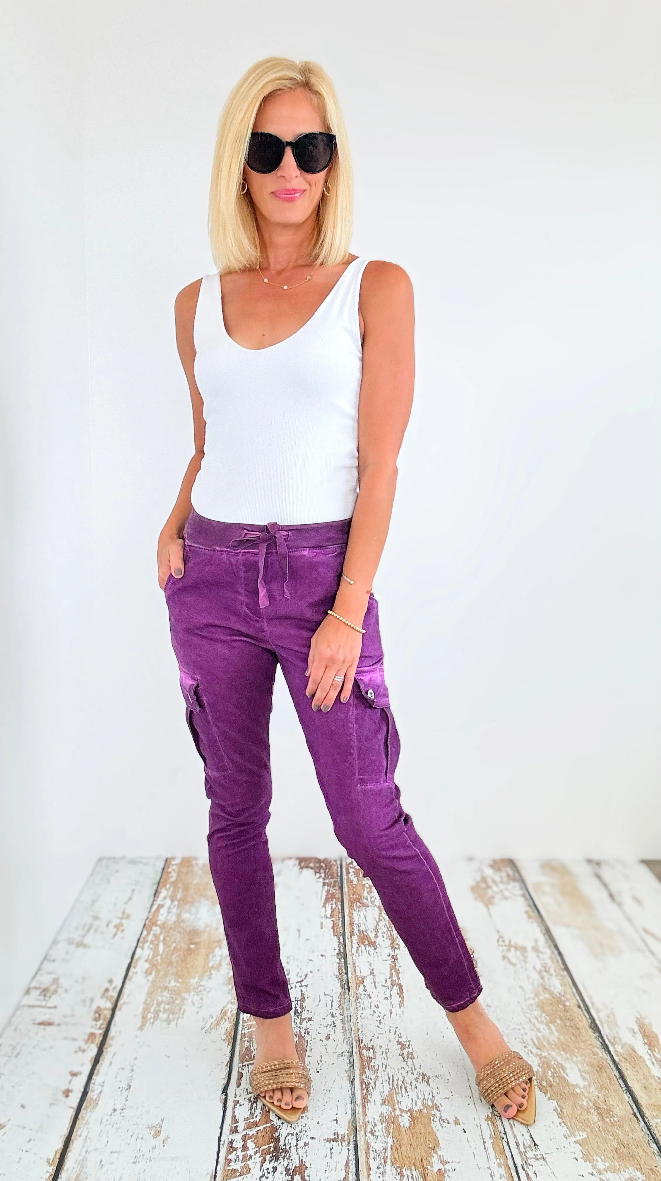 Violet Italian Cargo Pants