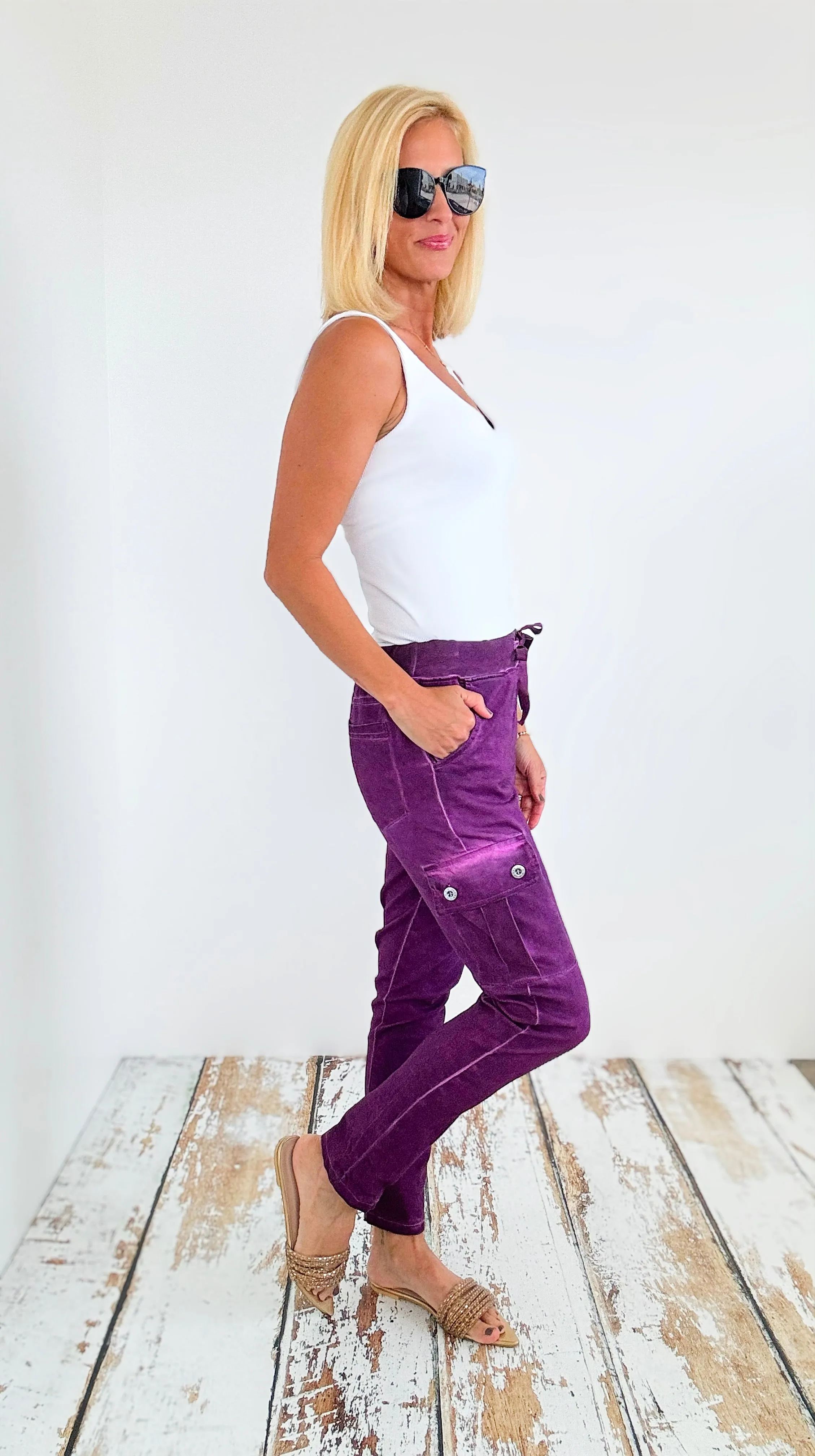 Violet Italian Cargo Pants