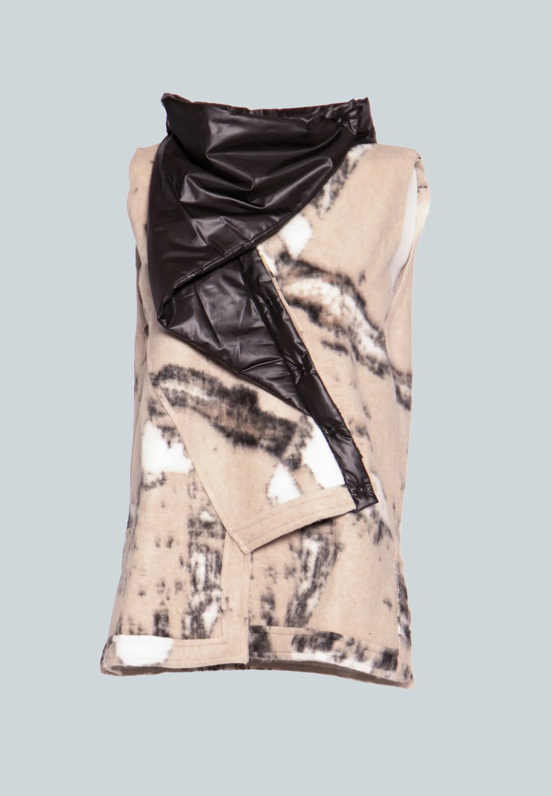VOLT Wool & coat fabric blended, patterned knitted vest