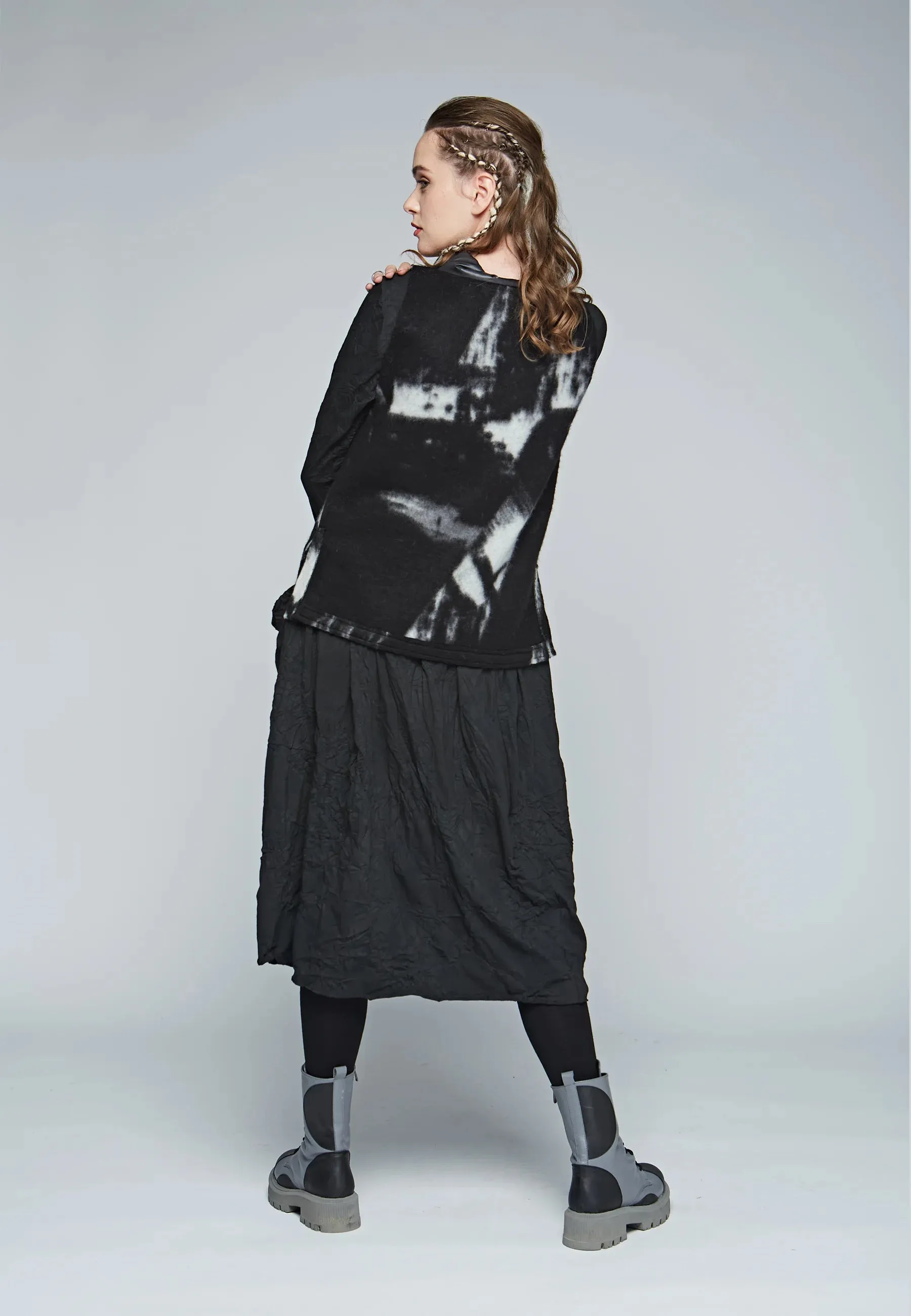 VOLT Wool & coat fabric blended, patterned knitted vest