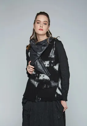 VOLT Wool & coat fabric blended, patterned knitted vest