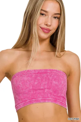 Washed Ribbed Tube Top