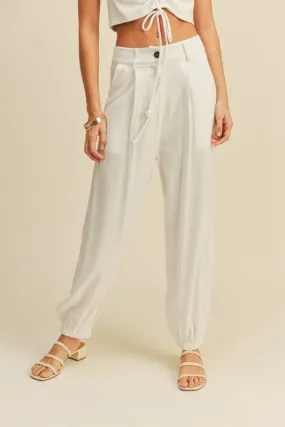 White Linen Trouser Pants