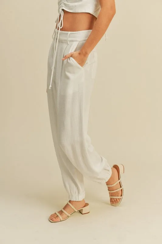 White Linen Trouser Pants