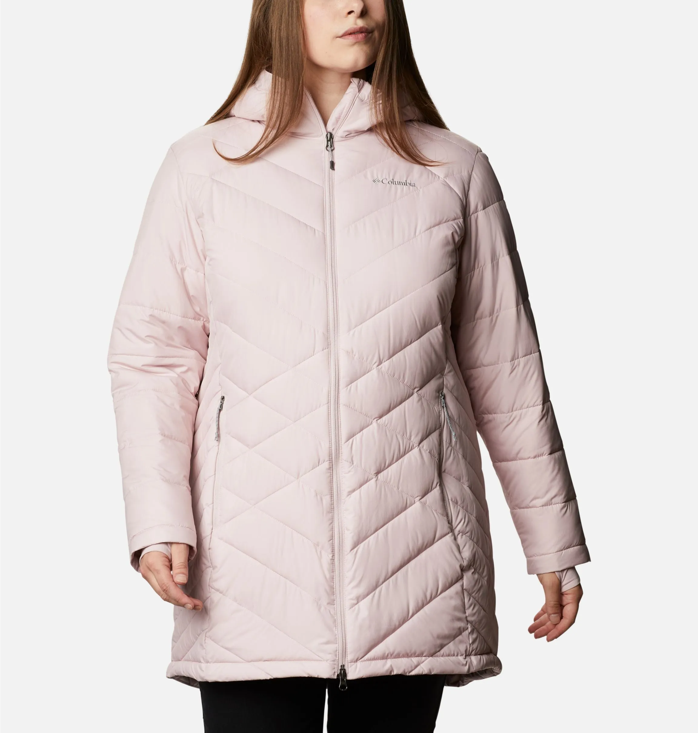 Women's Heavenly Long Hooded Insulated Jacket Plus Sizes
