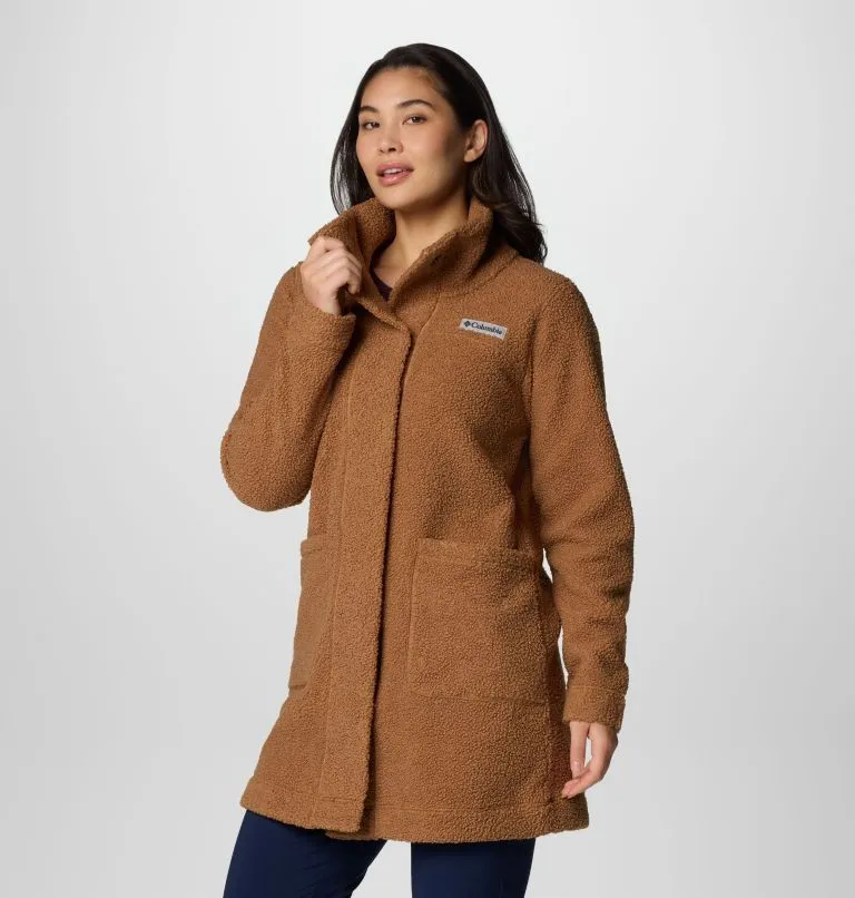 Women's Panorama Long Jacket - Camel Brown