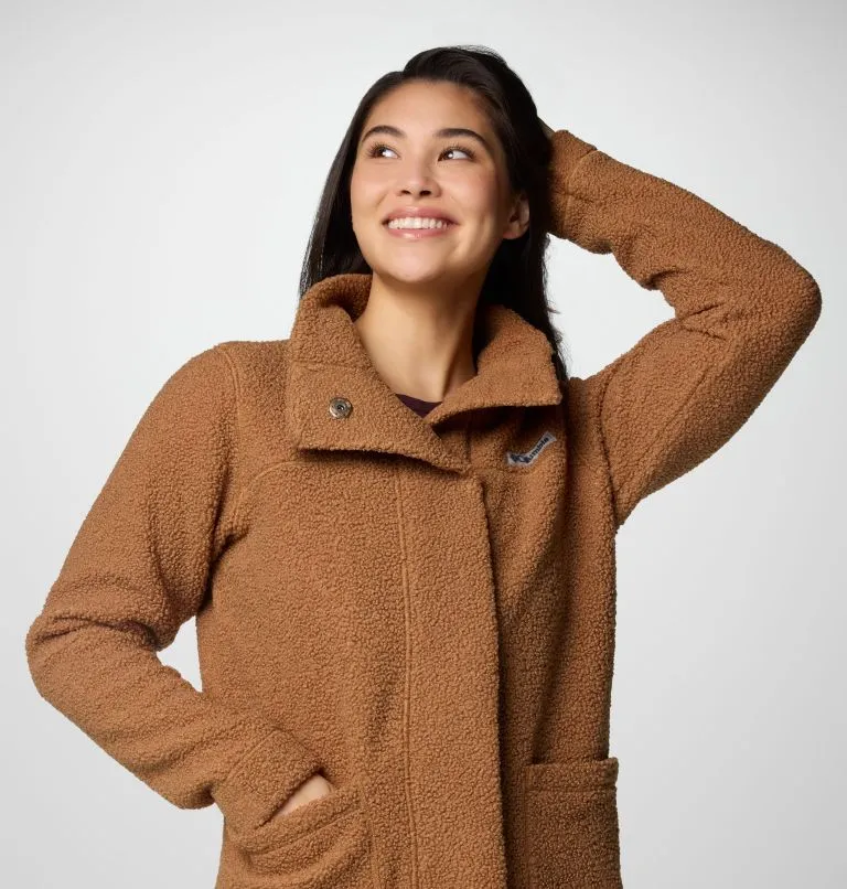 Women's Panorama Long Jacket - Camel Brown