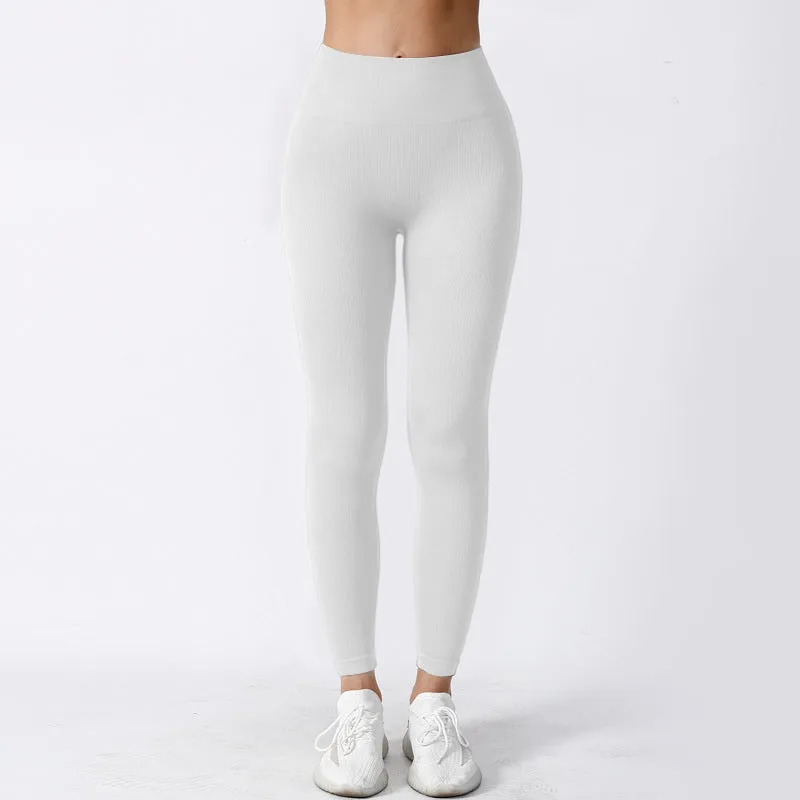 Women's Tight High Elastic Running Sports Thread High Waist Yoga Pants