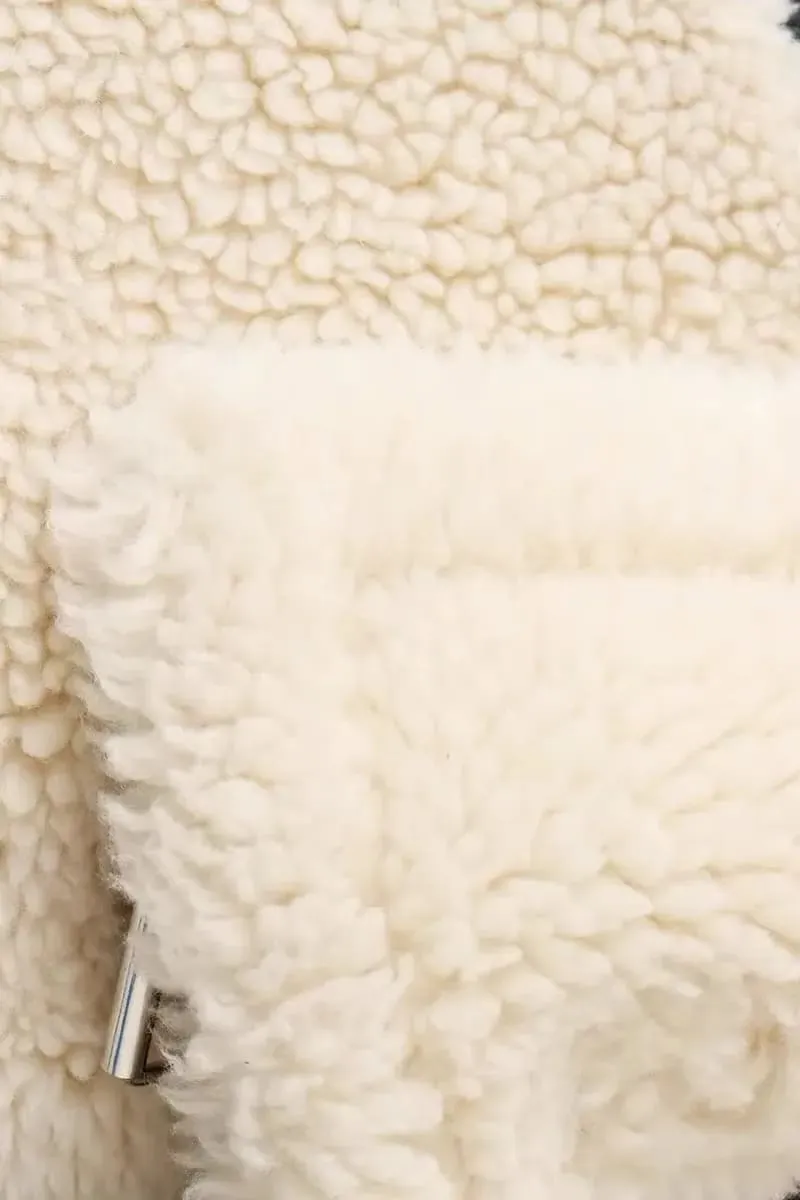 Women's White Sherpa Fleece Jacket