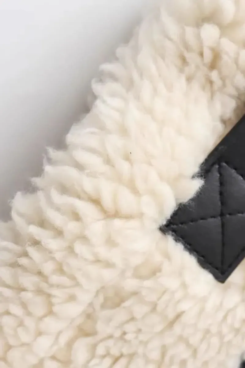 Women's White Sherpa Fleece Jacket